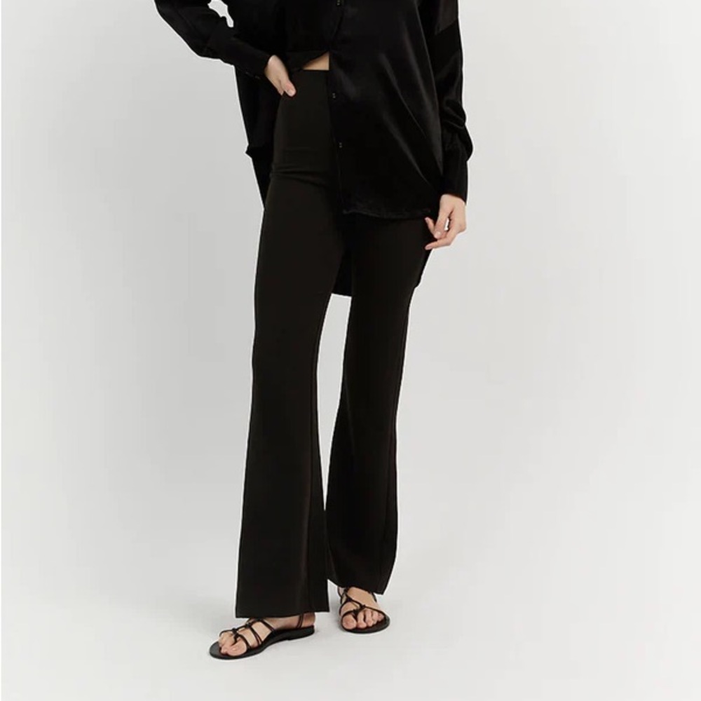 DISSH HICKS BLACK CREPE FLARE PANT